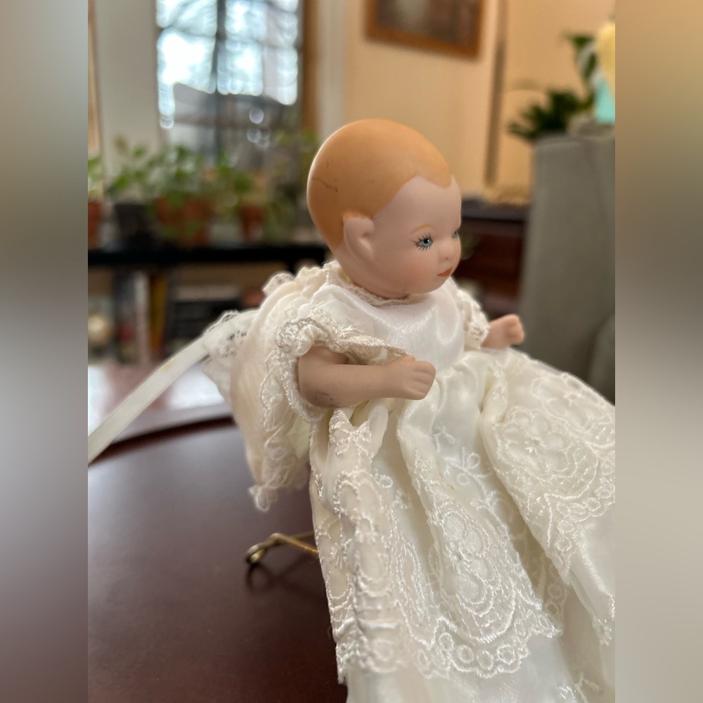 Vintage Baby Doll in Lace Gown | Classic Heirloom Style Keepsake - Picture 7 of 9